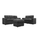 Oversized Modular Sectional Sofa Set With Loveseat & Ottoman, 6 Piece Living Room Furniture - Dark Gray Home Essentials