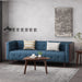 Contemporary Mid-Century Charm 3 Seater Sofa With Button Tufted Waffle Stitching Noble House