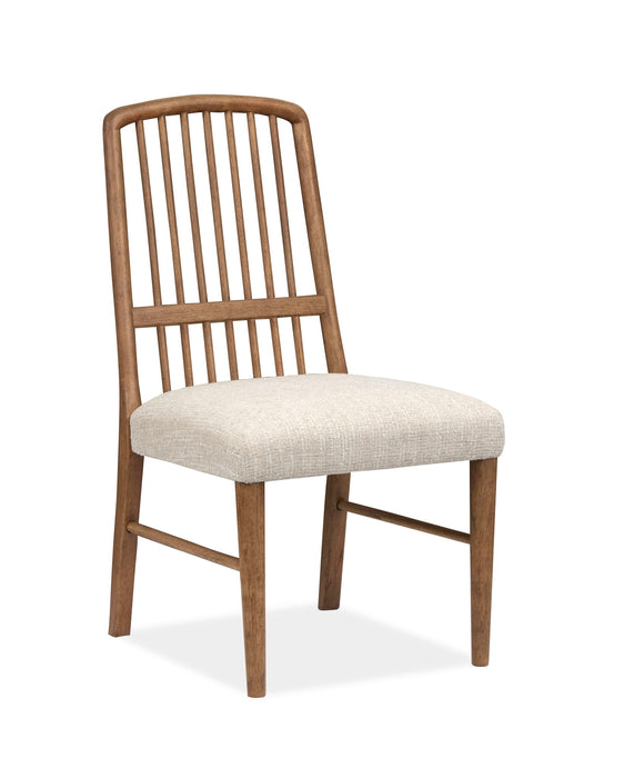 Woodward - Wood Slat Back Side Chair (Set of 2) - Dark Clove / White Magnussen Furniture