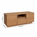 TV Stand For TVs Up To 50" With 1 Drawer And 2 Doors - Oak Home Essentials