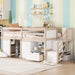 Low Loft Bed With Stair, Drawer, And Shelf Home Essentials