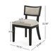 Farmhouse Style Fabric Upholstered Side Dining Chair Set Noble House