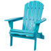 Outdoor Folding Adirondack Chair Patio With Natural Grain Texture - Turquoise Blue Home Essentials