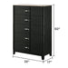 Opel - 5 Drawer Chest - Black Matrix Furniture Group