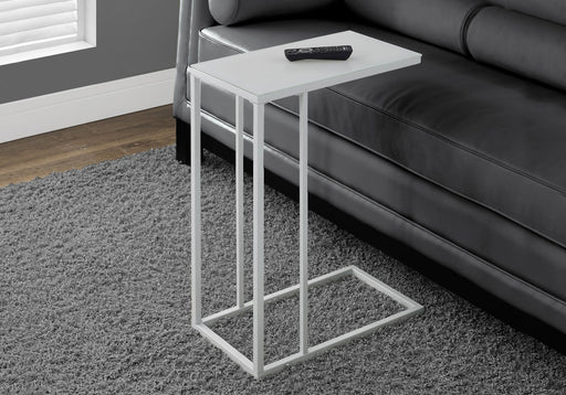 Accent Table, C - Shaped, Tempered Glass, Stylish Design Contemporary & Modern 8th Street