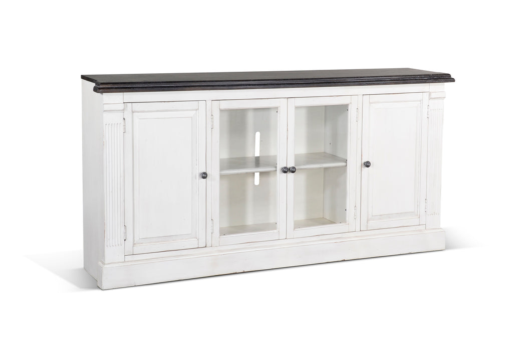 Carriage House - Media Console - White / Dark Brown