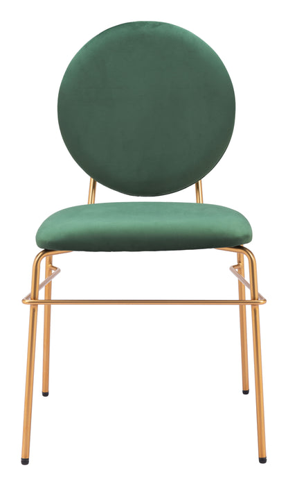 Odessa - Dining Chair (Set of 2) - Green / Gold