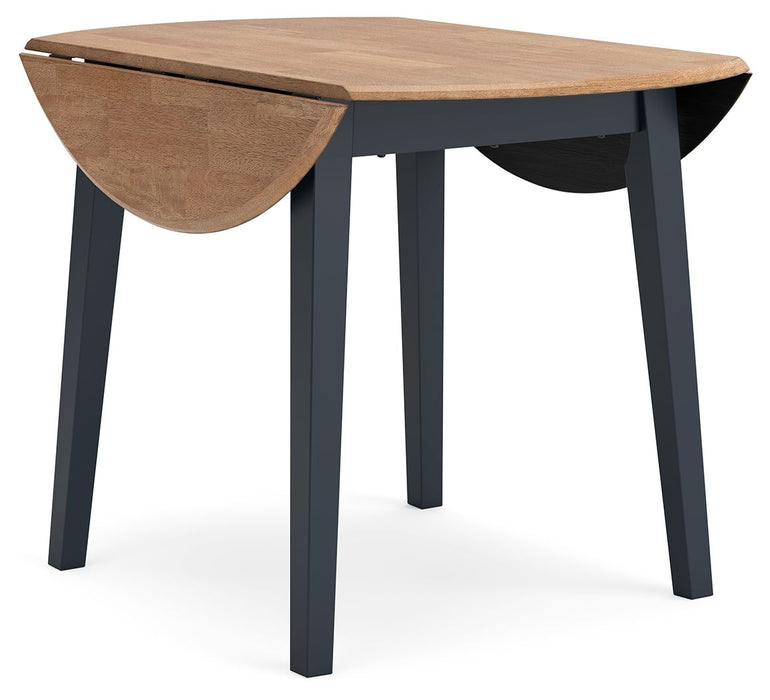 Gesthaven - Round Dining Room Drop Leaf Table Set Signature Design by Ashley®