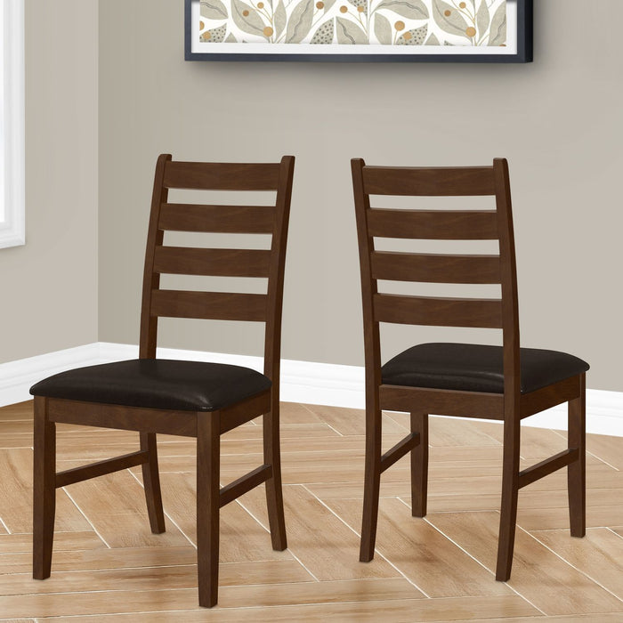 Dining Chair, Dining Room, Side, Upholstered, Transitional (Set of 2) - Brown 8th Street