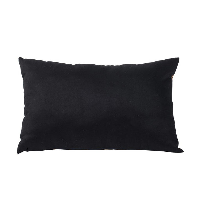 Crow Happy Halloween Pillow - Beige / Black