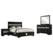 Modern Bedroom Set With Upholstered Headboard And Textured Storage Furniture Max