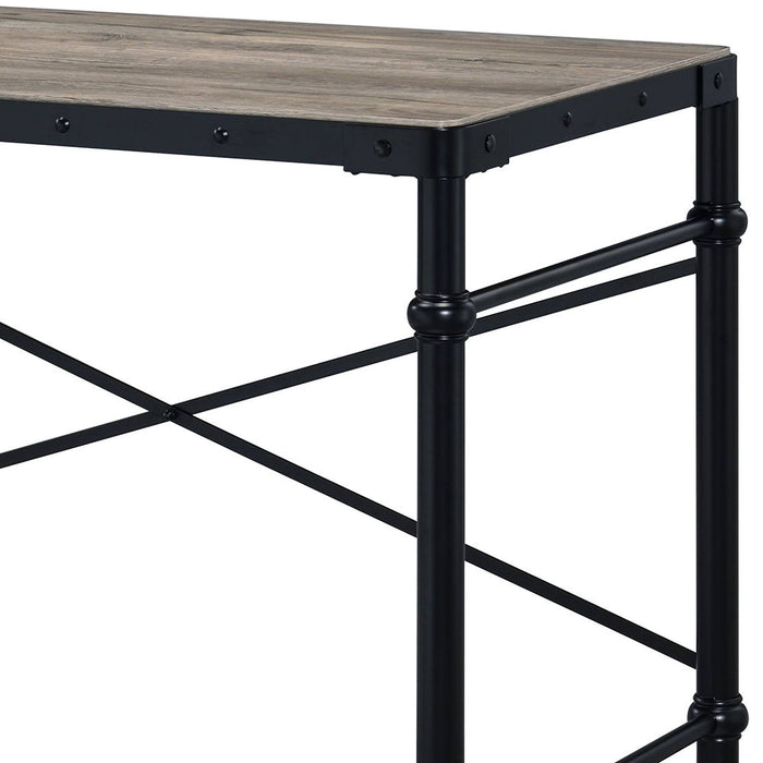 Oklarth - Writing Desk - Rustic Oak & Black ACME