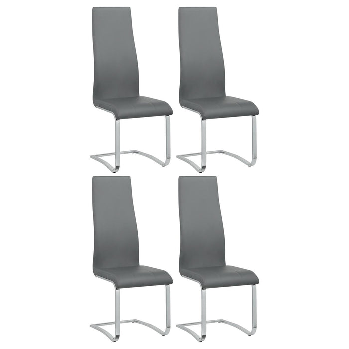 High Back Side Chairs Dining Chairs With Padded Upholstery (Set of 4) Furniture Max