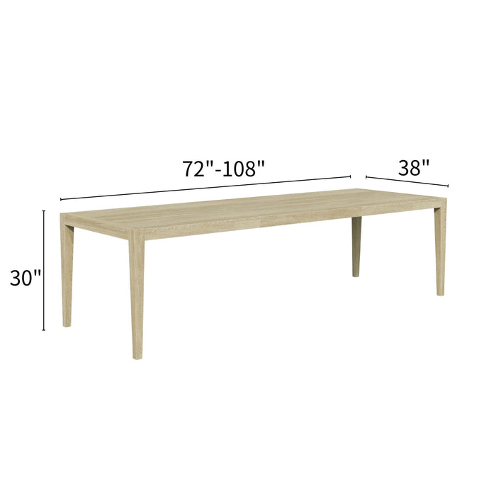 Adeline - Rectangular Dining Table With Leaves - Natural Wood Wash Home Essentials