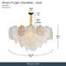 Michael Amini Lighting - Almara 9-Light Frosted Glass Chandelier - Frost / Gold Michael Amini