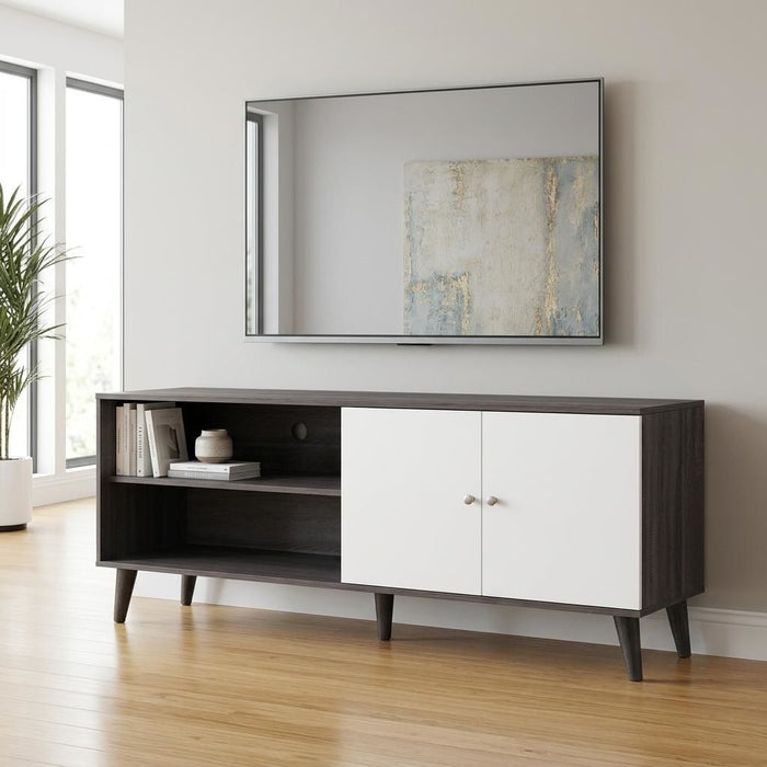 Amidon - TV Stand, With 2 Storage Shelves And 1 Cabinet US Pride