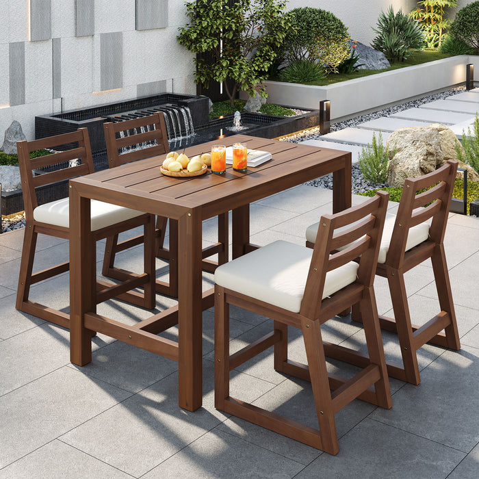 Patio Bar Set With Ergonomic Chairs Hearth and Haven