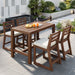 Patio Bar Set With Ergonomic Chairs Hearth and Haven