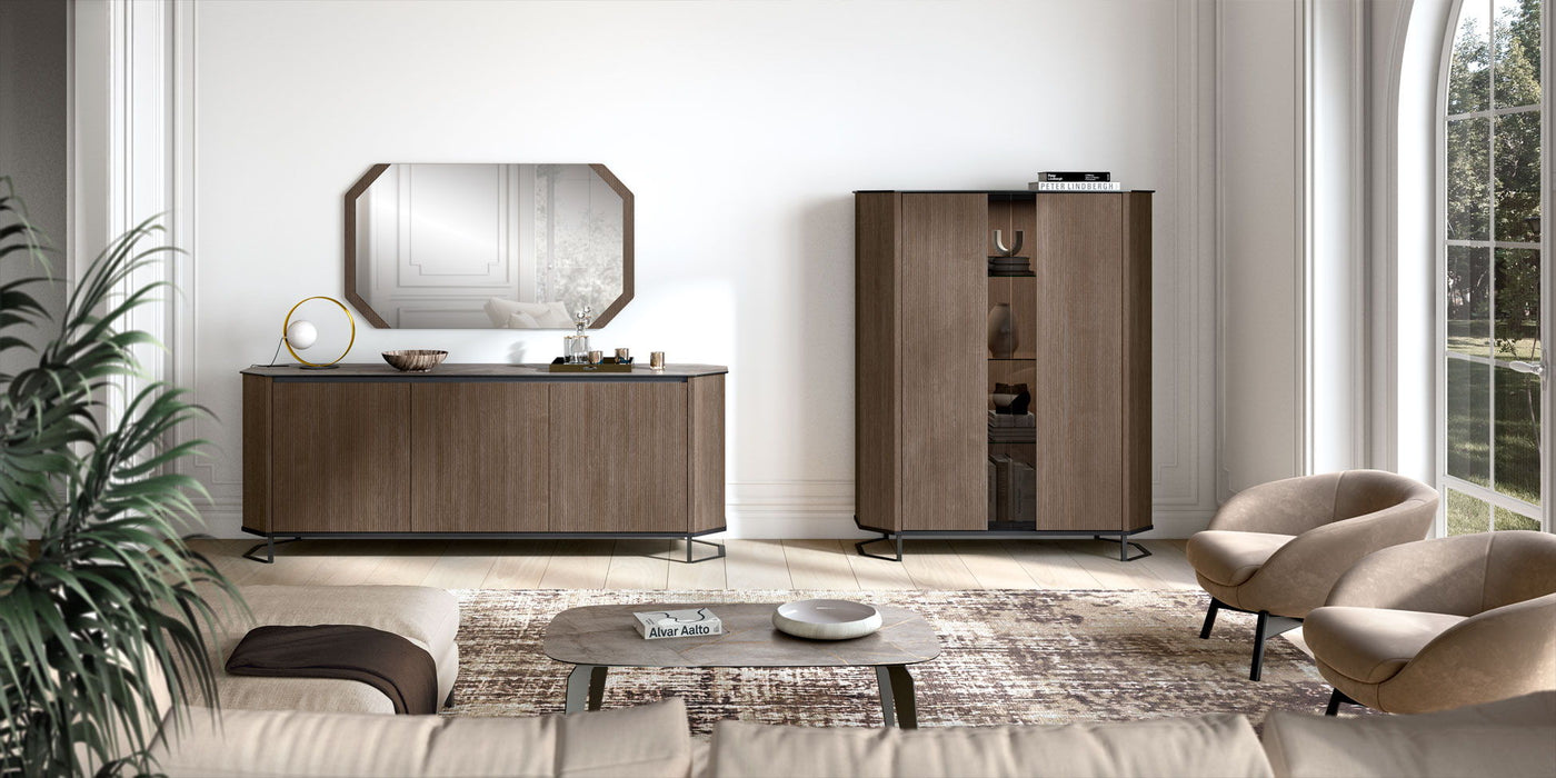 Hexagon - 2 Door Cabinet - Dark Brown Status Italy