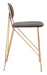 Georges - Counter Stool (Set of 2) - Gray / Gold Zuo Modern