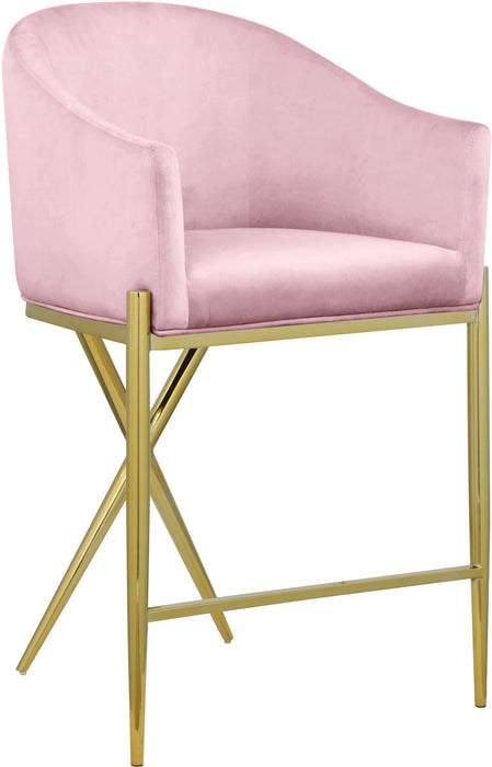 Xavier - Counter Stool with Gold Legs Meridian Furniture