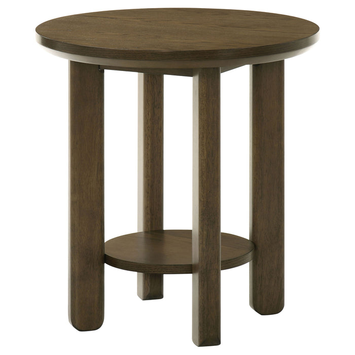 Crispin - Round Table With Lower Shelf Furniture Max