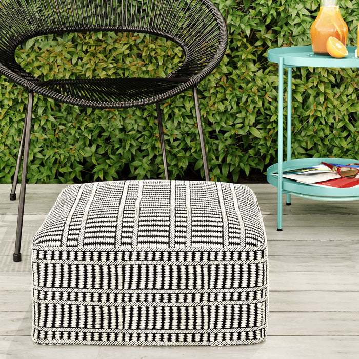 Safford - Square Outdoor / Indoor Pouf Simpli-Home