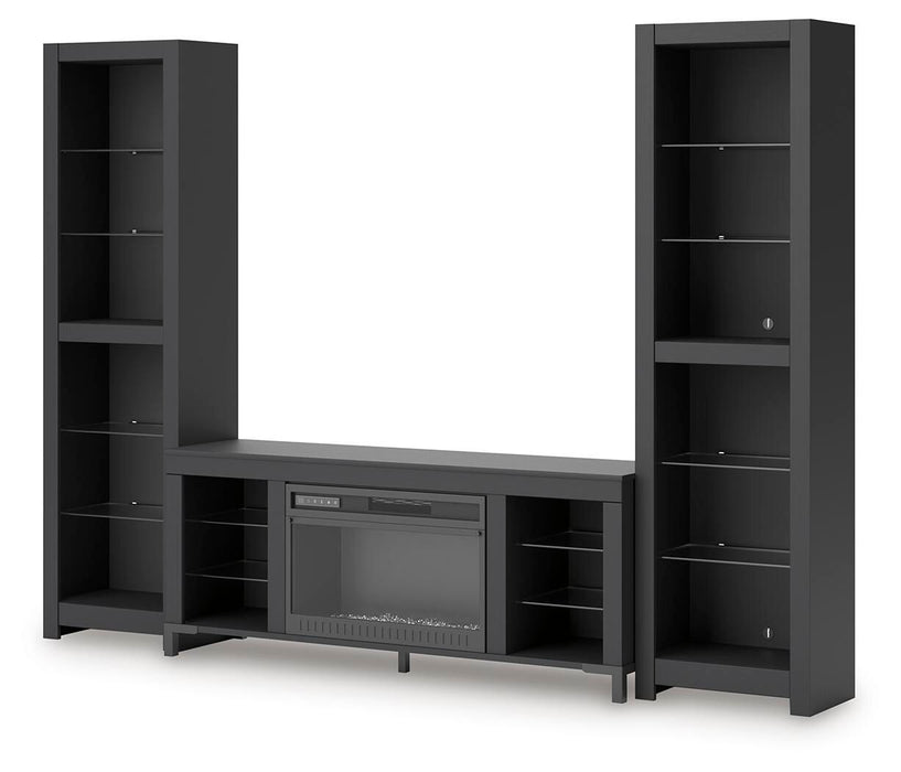 Cayberry - 3-Piece Entertainment Center With Electric Fireplace - Black Signature Design by Ashley®