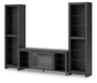Cayberry - 3-Piece Entertainment Center With Electric Fireplace - Black Signature Design by Ashley®