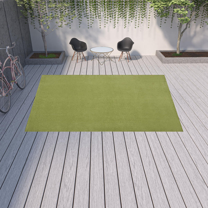 10' X 14' Non Skid Indoor / Outdoor Area Rug - Green