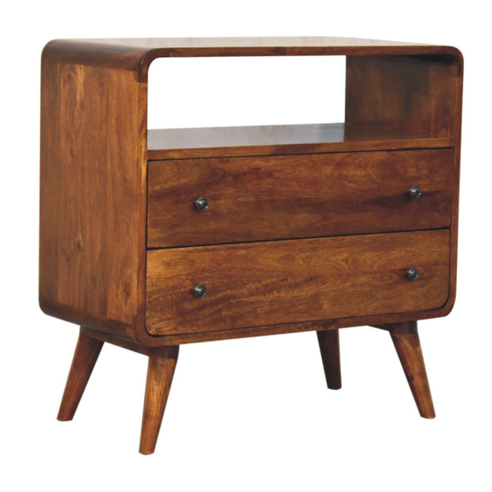 Curved Charm Console - Brown