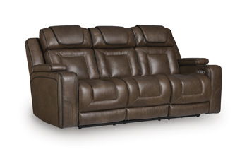 Mestrino - Power Recline Sofa With Adjustable Headrest - Hickory Signature Design by Ashley®