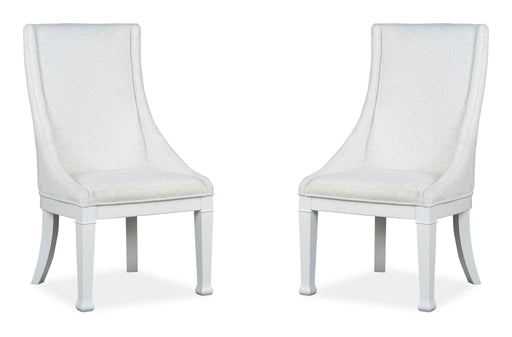 Kingston - Upholstered Host Chair (Set of 2) - Whisper White And Cerused Nutmeg Magnussen Furniture