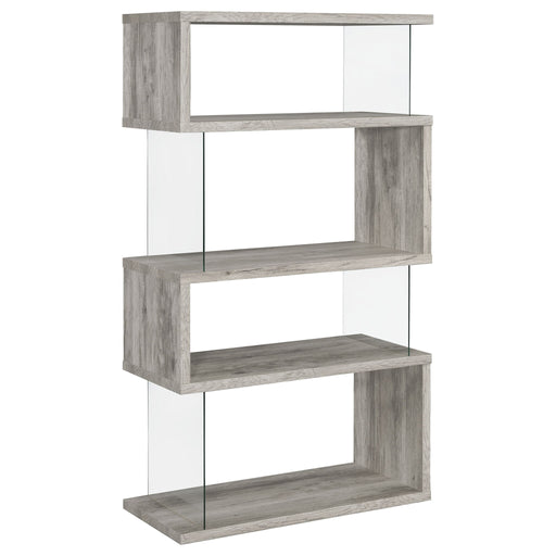 Elias - 4 Shelf Bookshelf With Zigzag Design Furniture Max