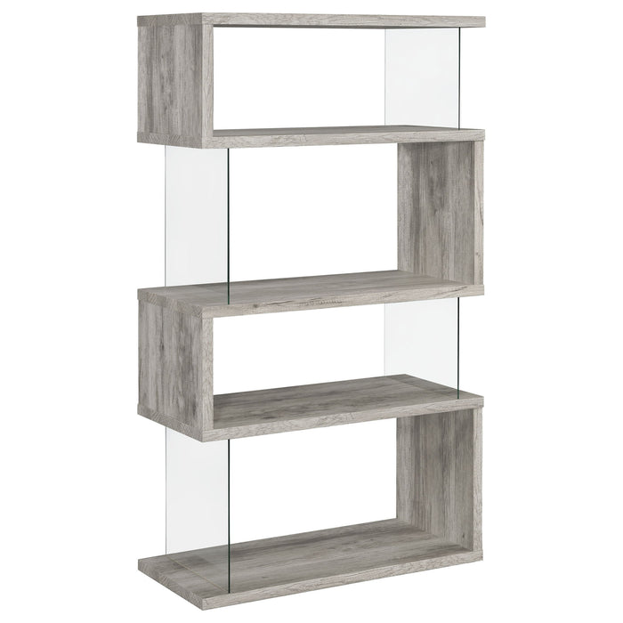 Elias - 4 Shelf Bookshelf With Zigzag Design Furniture Max