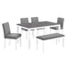 6 Piece Dining Table Set With Bench And Chairs Home Essentials