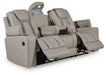 Elevate Edges - Reclining Sofa With Drop Down Table - Coin Signature Design by Ashley®