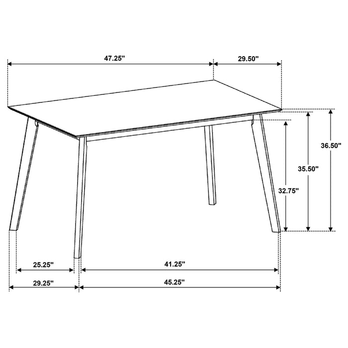 Aston - 5 Piece Counter Height Dining Set With Bent Backs And Upholstered Seats - Walnut Furniture Max