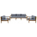 3 Piece Outdoor Sectional Sofa Set Hearth and Haven