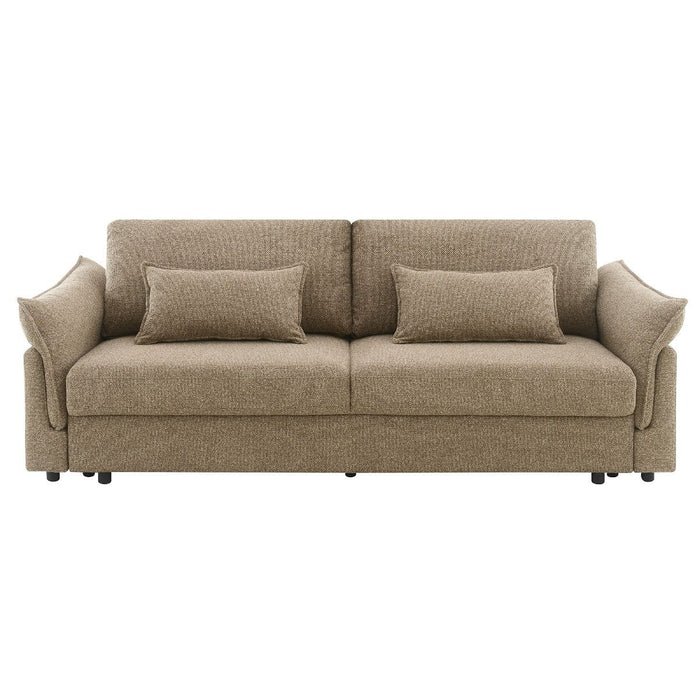Turpin - Sofa With Sleeper, 2 Pillows & Storage - Brown Boucle ACME