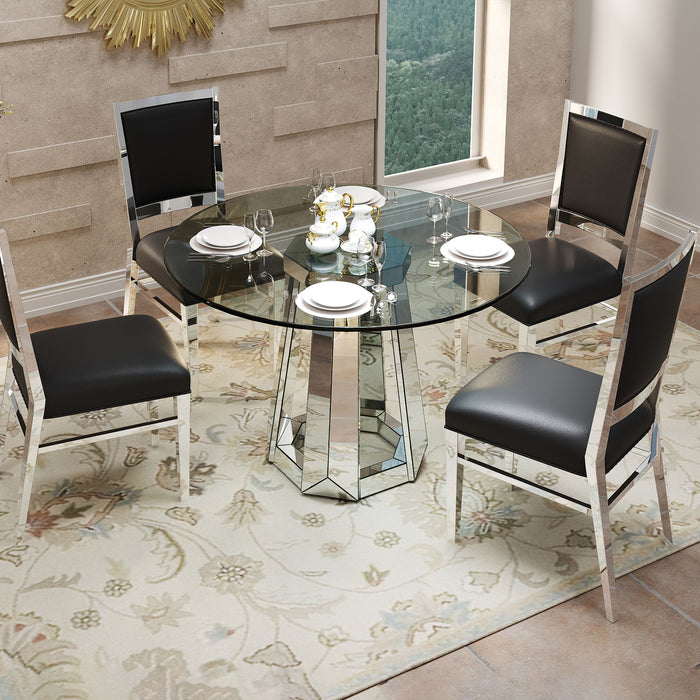 Round Dining Table For Kitchen - Silver Home Essentials