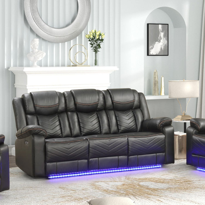 Challenger - LED Power Recliner Sofa Matrix Furniture Group