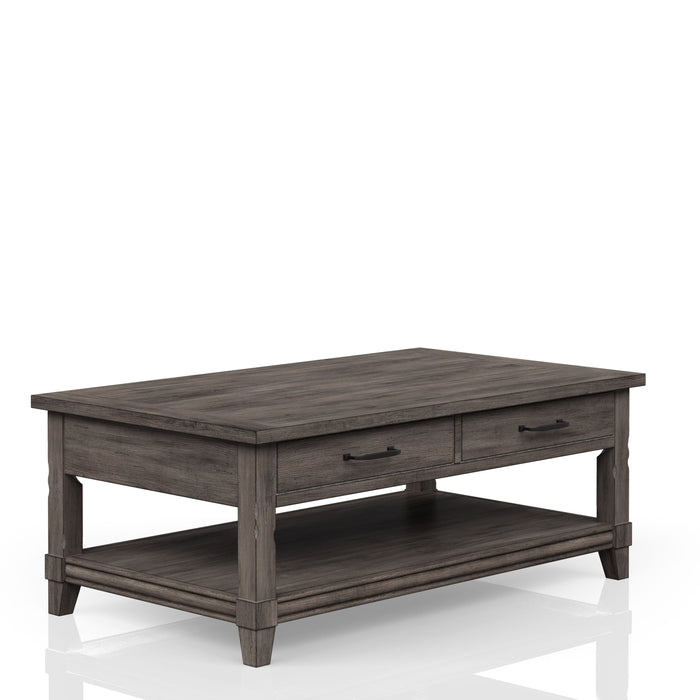 Lift Top Cocktail Table With Casters - Gray