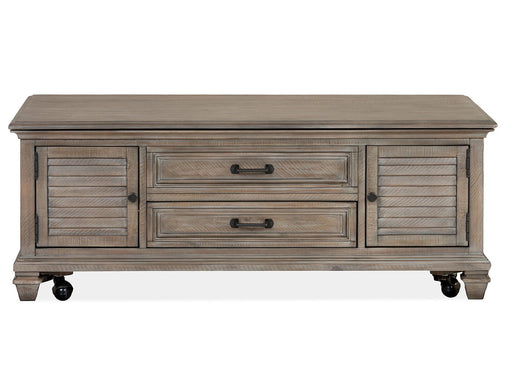 Lancaster - Lift Top Storage Cocktail Table (With Casters) - Dove Tail Gray Magnussen Furniture