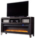 Todoe - 2 Pc. - 65" TV Stand With Wide Fireplace Insert - Gray Signature Design by Ashley®
