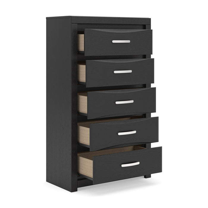 Stabotta - Five Drawer Chest - Black Signature Design by Ashley®