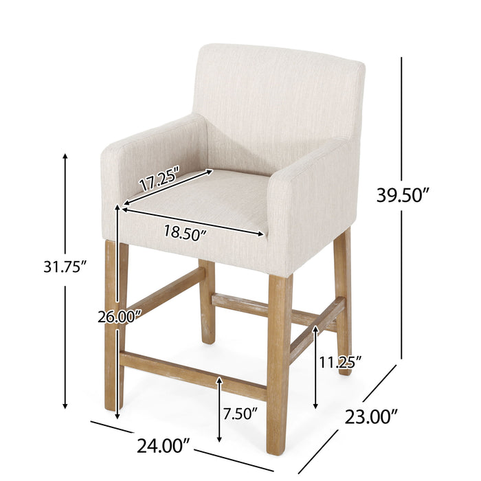 Serenitia - Upholstered Counter Chair With Straight Arm