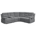 Aaron - 3 Piece Upholstered Sectional - Smoke Furniture Max