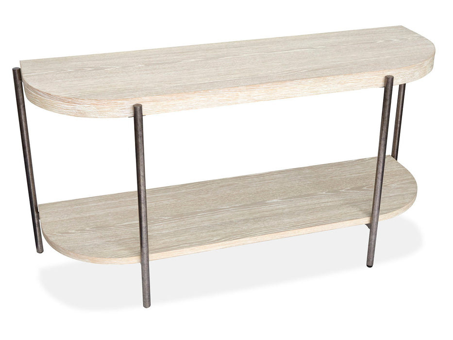Jennings - Demilune Sofa Table - Edgecomb Gray And Weathered Antique Nickel Magnussen Furniture