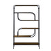 Geometric Bookcase / Display Rack - Black / Brown Home Essentials